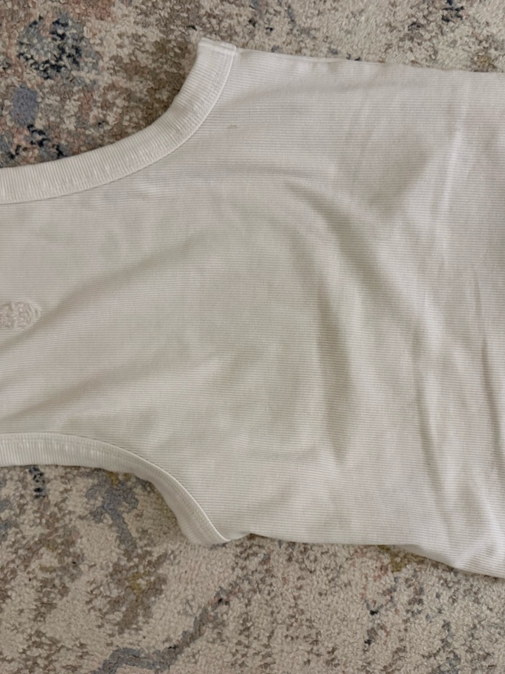 FP Movement by Free People Cream Ribbed Racerback Tank - Picture 2 of 3